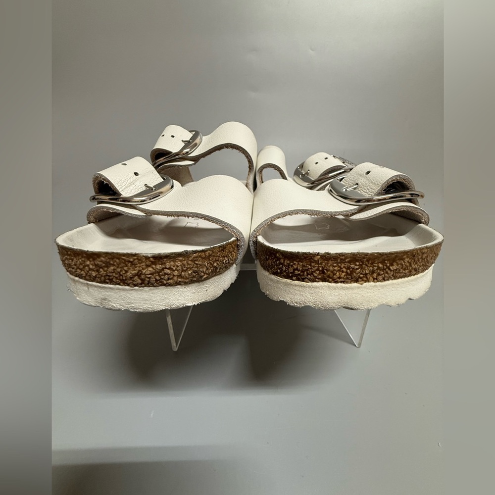 BIRKENSTOCK ARIZONA BIG BUCKLE WOMEN SANDALS WHITE 39 - Picture 10 of 11